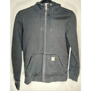 Carhartt relaxed fit black zip hooded sweatshirt size XS